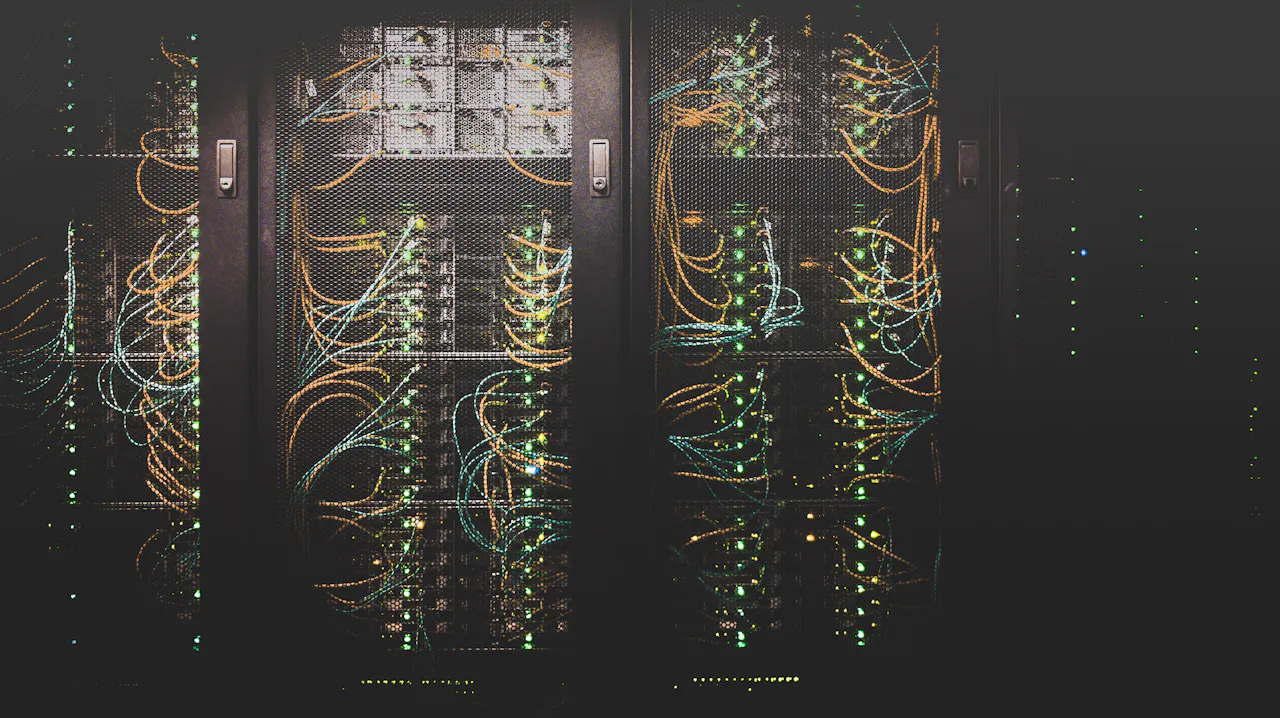 Network and infrastructure equipment in a server room